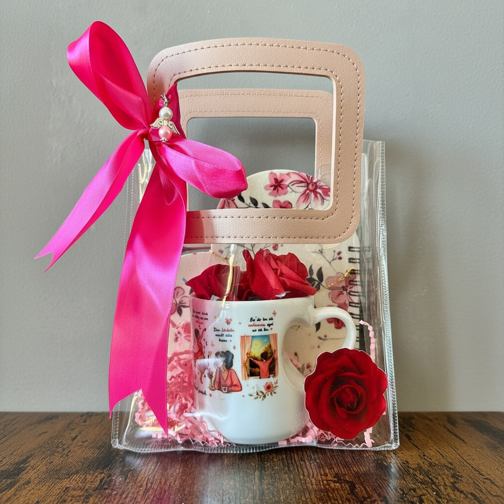 Personalisiertes Geschenkset mit Tasse & Notizbuch