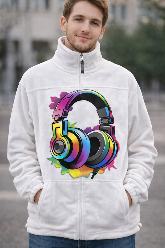 Personalisierter Hoodie mit Reißverschluss – Musik-Design (inkl. Design