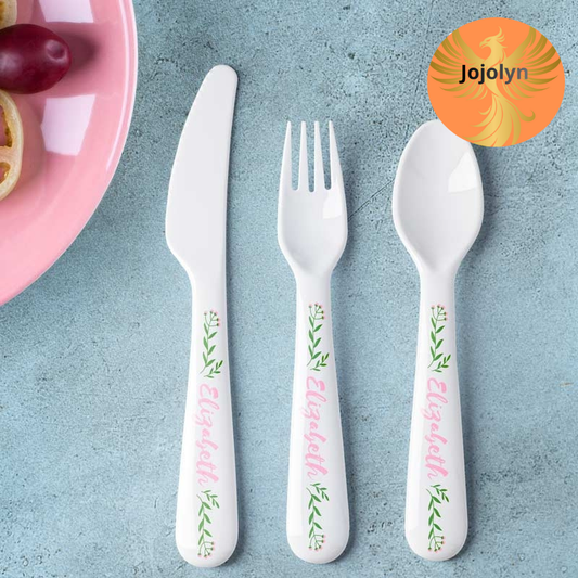 Set aus sublimierbarem Kunststoffbesteck