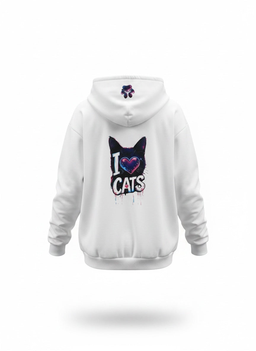 Streewear hoodie mit Katzen motiv