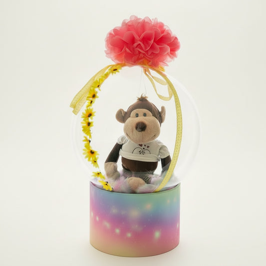 Ballon mit Plüschtier – Geschenkbox & Wunschtext inklusive