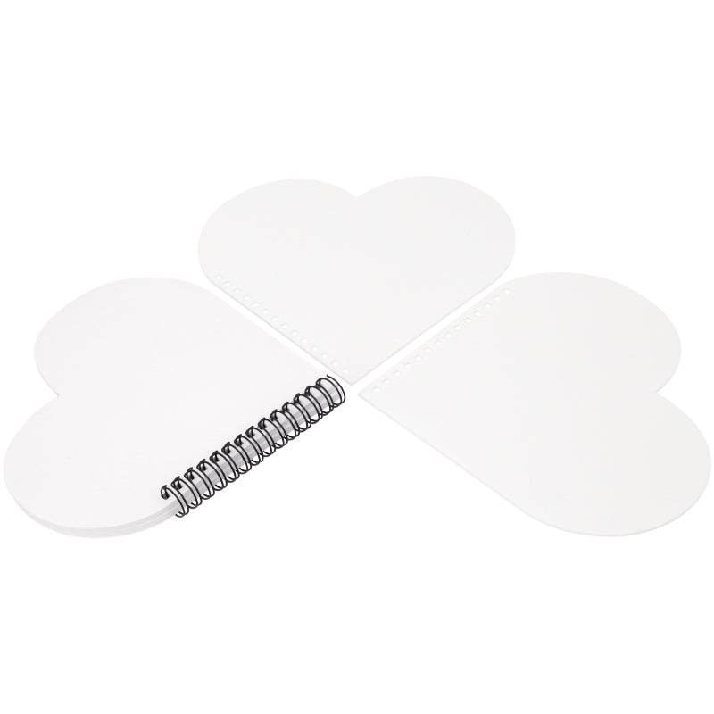 Ringbuch in Herzform mit sublimierbarem Einband