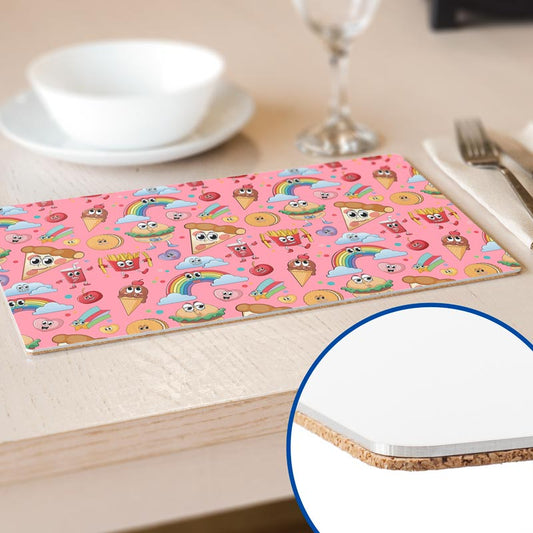 Einzelne Tischdecke aus weißem Aluminium, sublimierbar