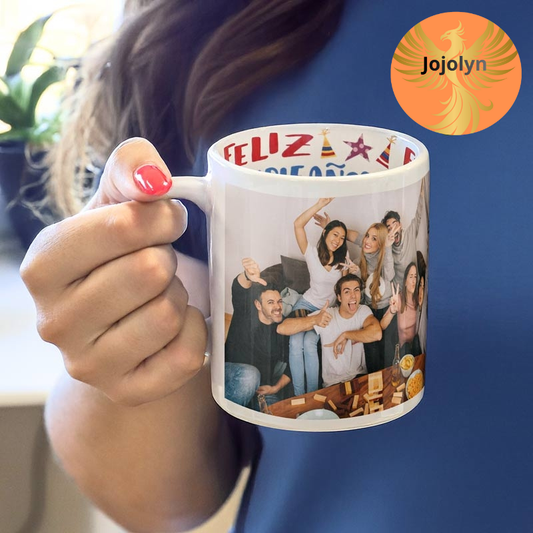 Sublimierbare 11-oz Tasse mit Innenaufdruck Herzlichen Glückwunsch zum Geburtstag